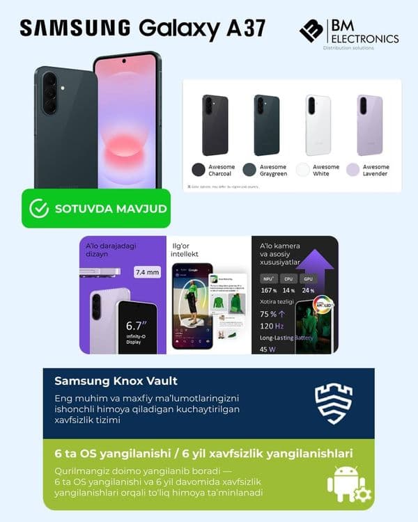 Samsung A37 5G 2026 Naqt va Nasiyaga — 4