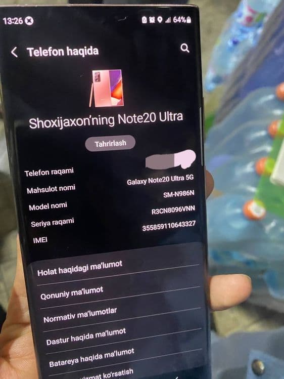 Not 20 ultra  telefon — 1