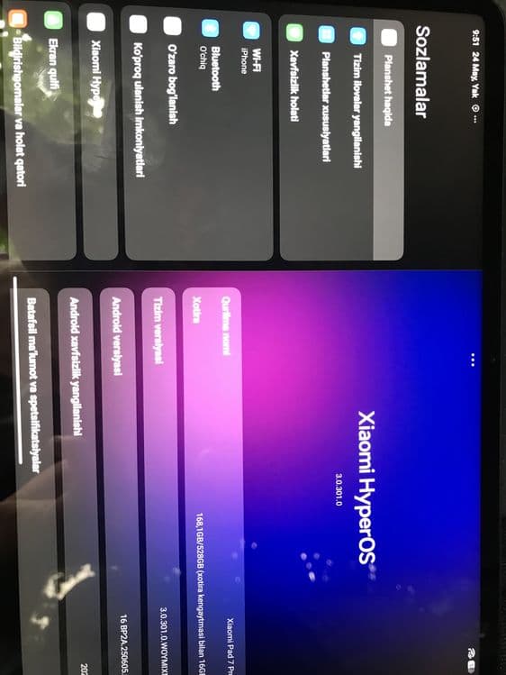 xiomi pad 7pro 12ga 512 tali qirilgan chizilgan joyi yo — 3