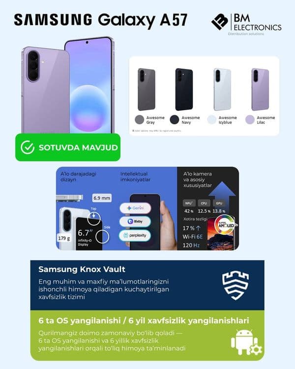 Samsung A57 256gb Naqt va Nasiyaga — 4