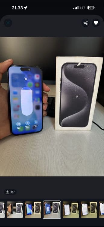 Iphone 15 pro karobka dak bor ekran alishgan arginalga holati 7/10 — 3