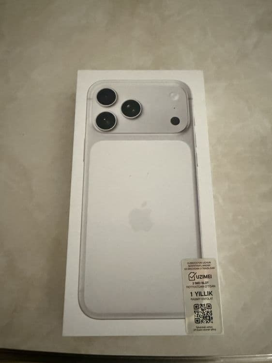 Iphone 17 Pro max 256 silver sim esim 2 imei otkan — 1