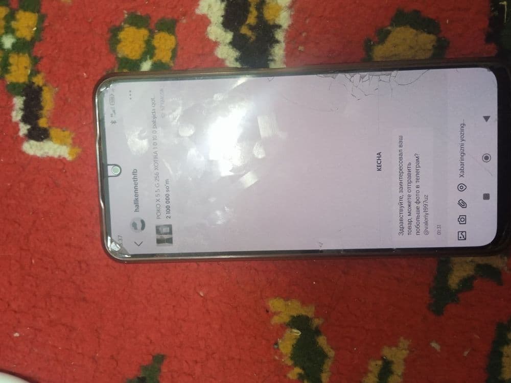 POKO X 5 5 G 256 XOTIRA 1 0 10 0 pabjida qotmay ishlaydi — 6