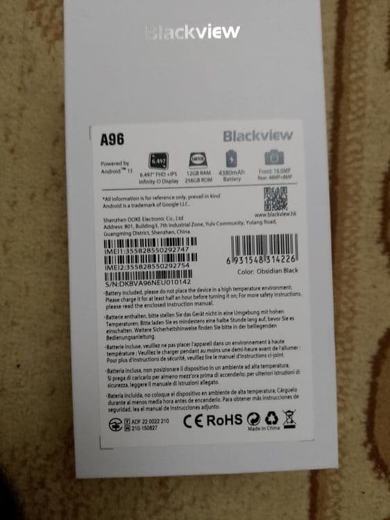 Blackview A 96 смартфон — 2