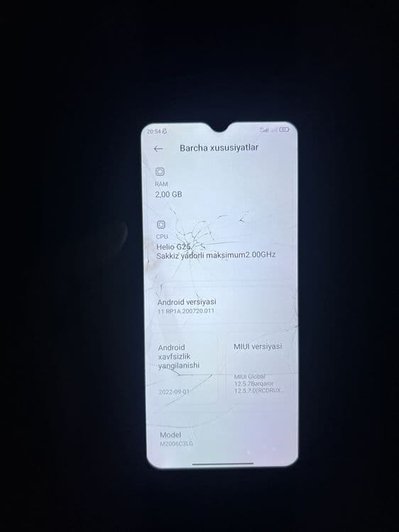 Redmi 9 a holati o’rtacha ekran stiklosi singan karobka dak yoq — 1