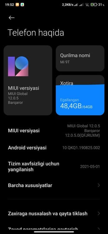 Xiaomi 9T sotiladi — 5