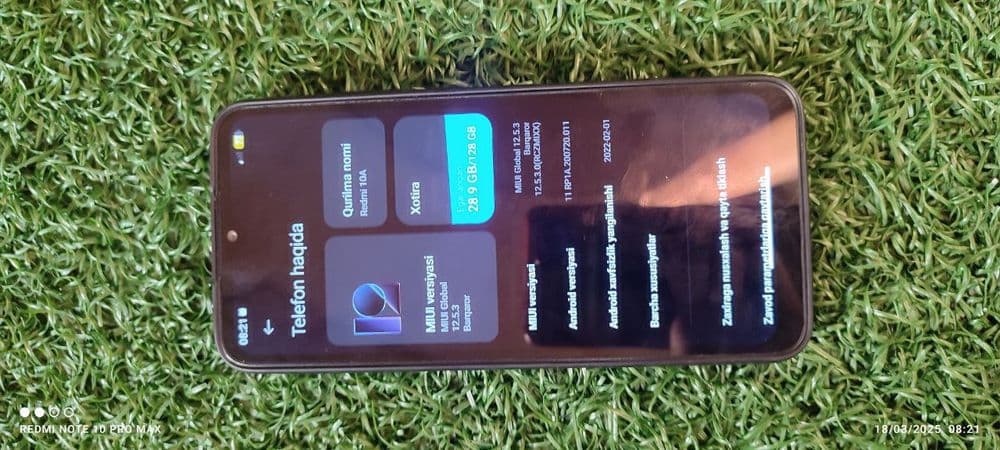 Redmi 10a 6+1gb RAM 128ROM xotiraga ega telefon sotiladi — 2