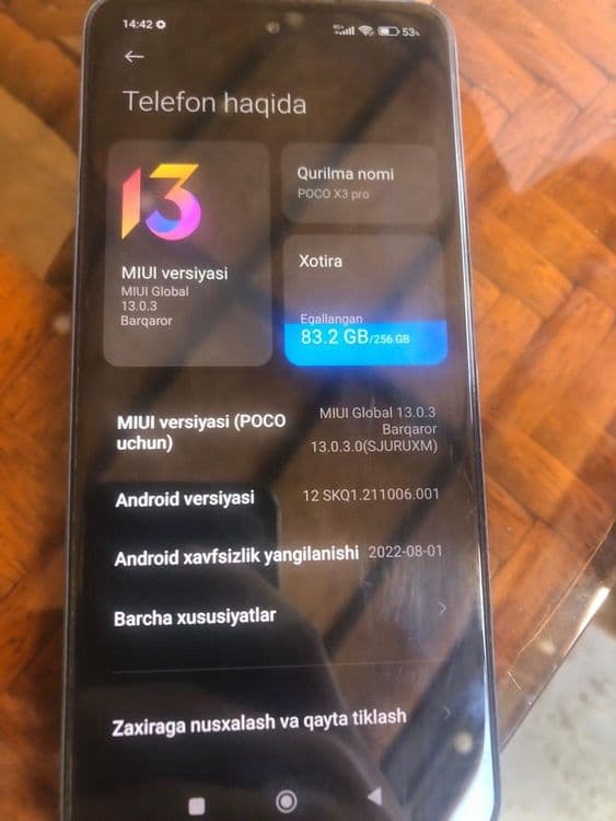 Poco x3pro 8/256  sotiladi  masllla — 3