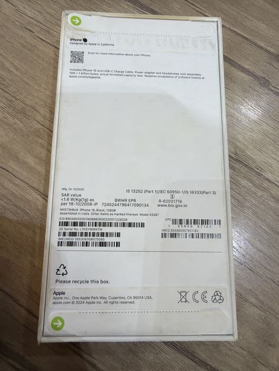 Iphone 16 128gb black — 2