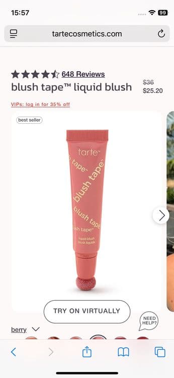 Жидкие румяна Tarte — 1