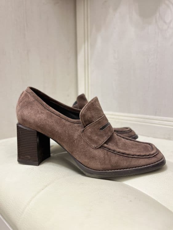 Лоферы, туфли, 37-37,5, натуральная замша, TJ Collection оригинал — 1