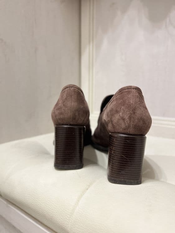 Лоферы, туфли, 37-37,5, натуральная замша, TJ Collection оригинал — 3