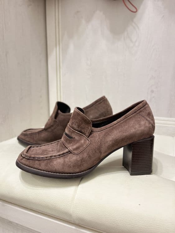 Лоферы, туфли, 37-37,5, натуральная замша, TJ Collection оригинал — 4