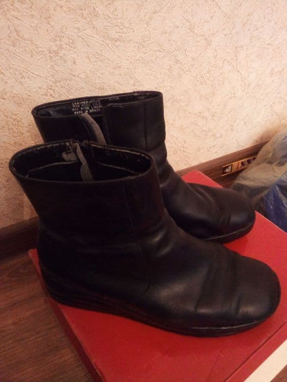 Импортные полусапожки из натуральной кожи, пр-во Бразилия.Разм 39-40 — 2
