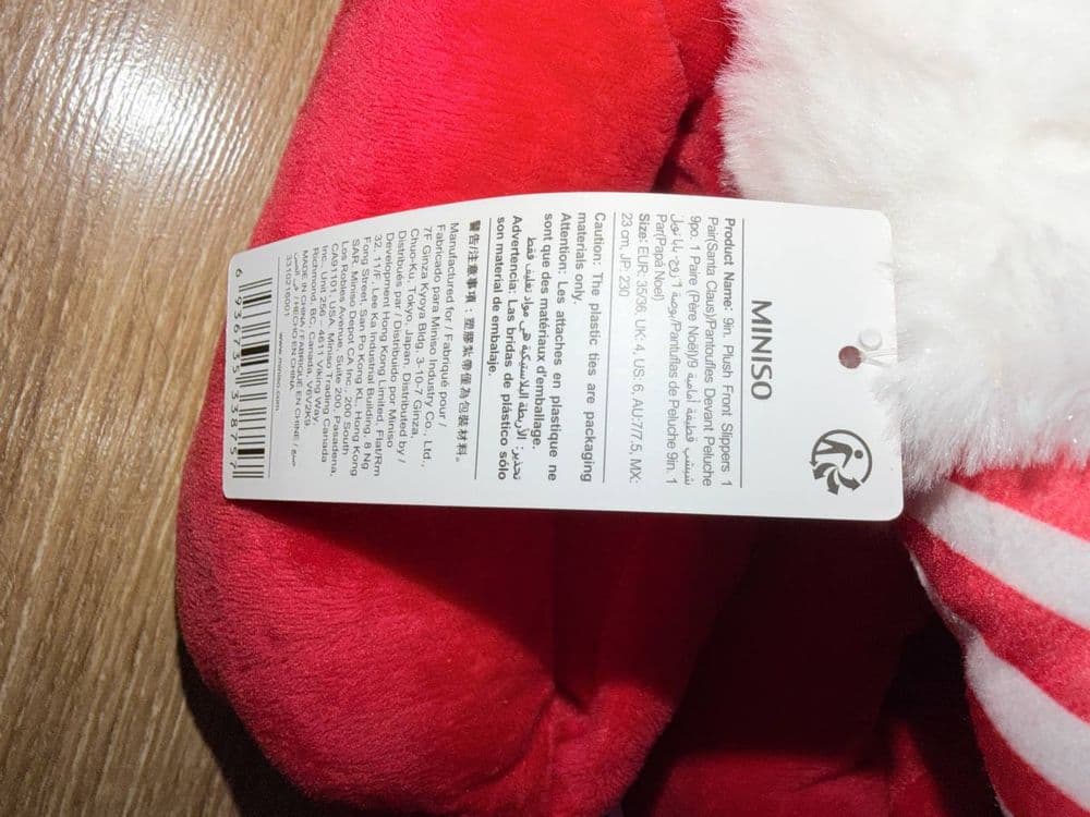 Новогодние тапочки от Miniso (минисо) новые — 3