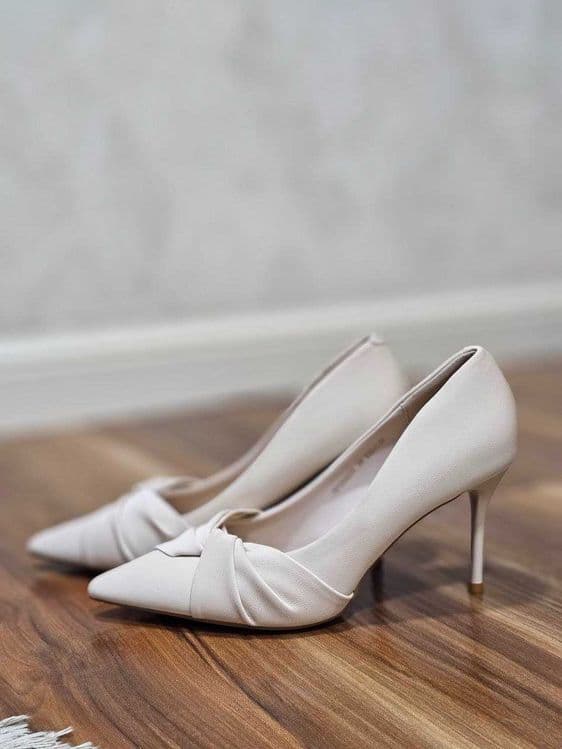 Ivory лодочки с драпировкой — 2
