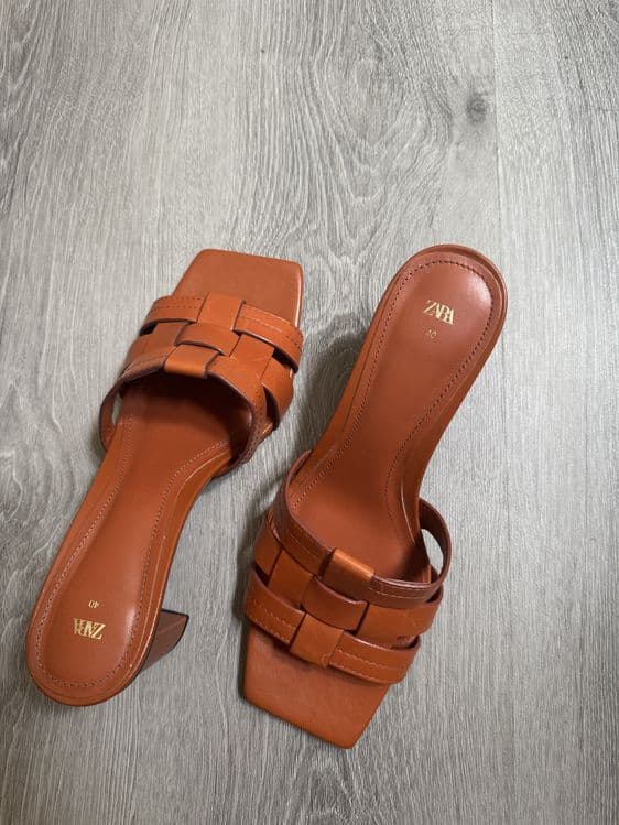 ZARA мюли кожаные — 4