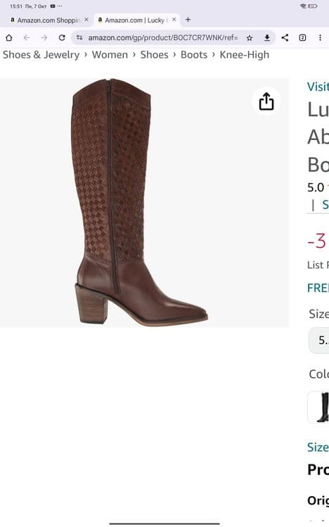 Lucky brand натуральная кожа из США сапоги — 3