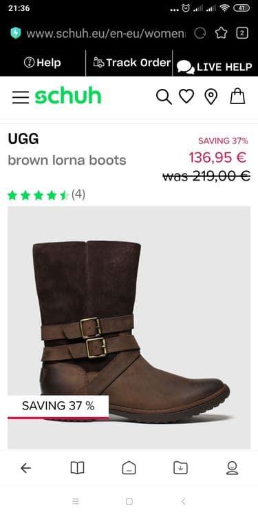 Ugg 34-35 теплые сапоги — 2