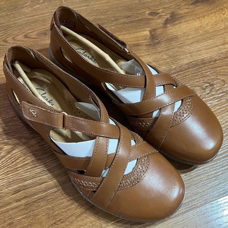Кожаные женские сандалии Clarks, оригинал, размер 38.5-39 — 4
