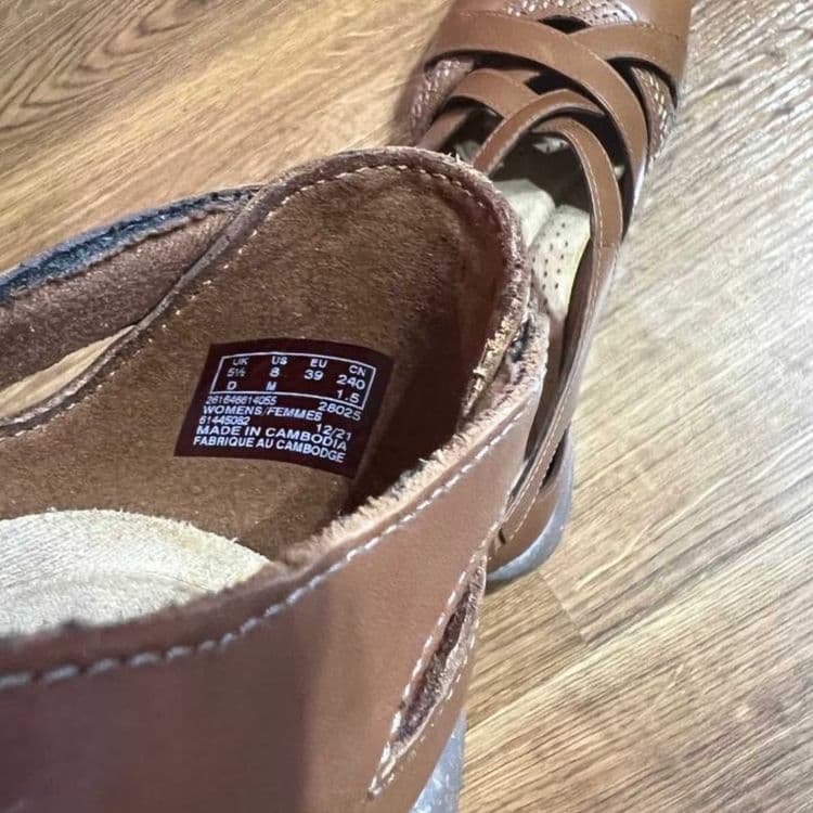 Кожаные женские сандалии Clarks, оригинал, размер 38.5-39 — 5