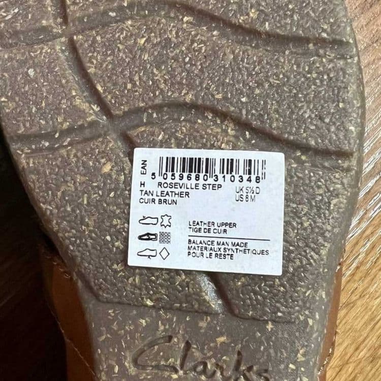Кожаные женские сандалии Clarks, оригинал, размер 38.5-39 — 6
