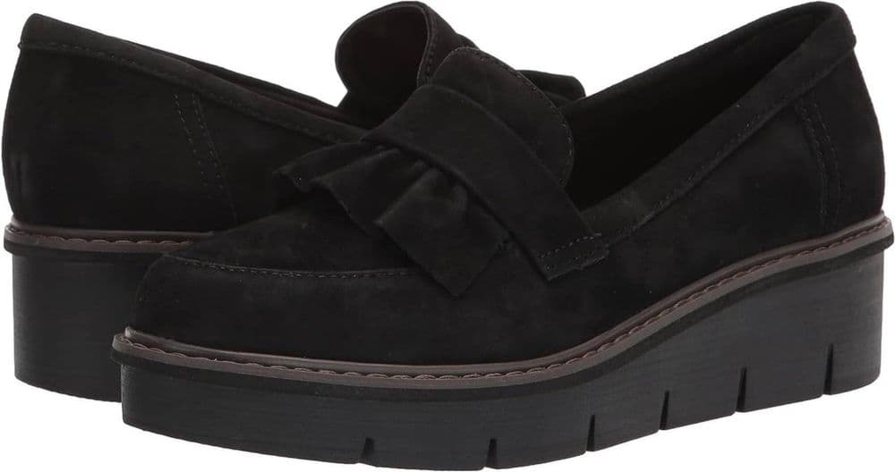 Clarks, Airabell Slip. Кожаные/ замшевые лоферы из США. Разм 38.5 — 7