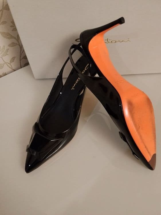 Оригинал Santoni Лаковые туфли, Италия Размер 38  с коробкой — 2