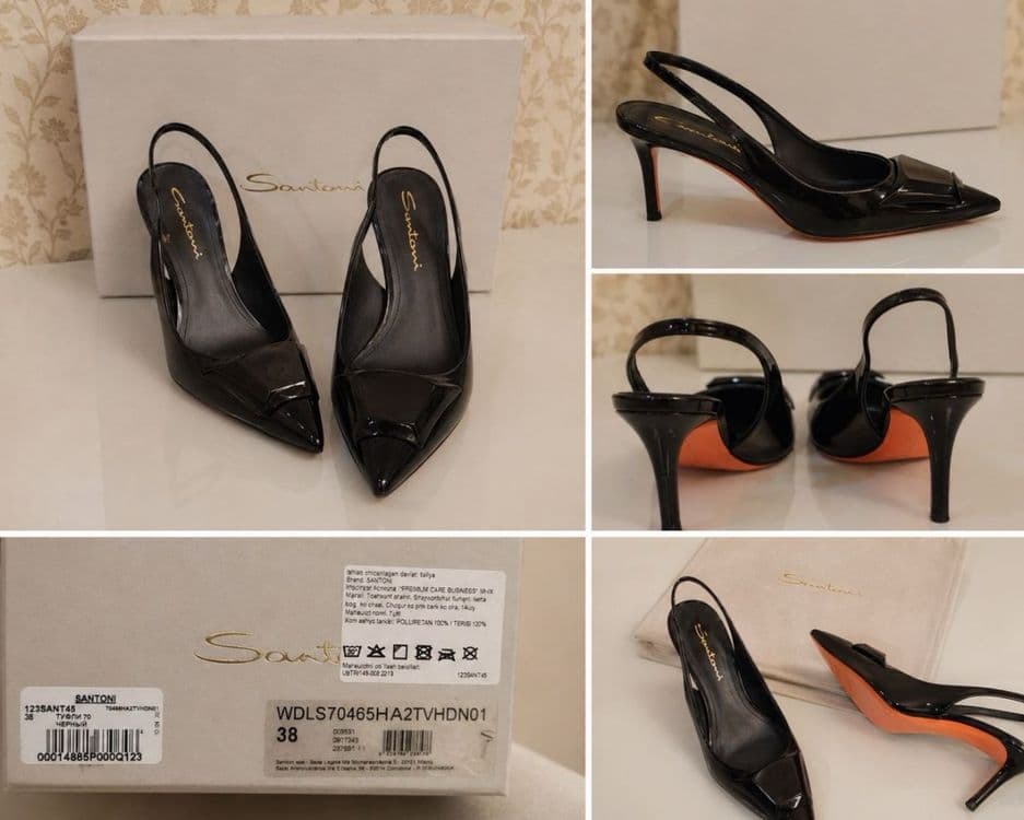 Оригинал Santoni Лаковые туфли, Италия Размер 38  с коробкой — 4