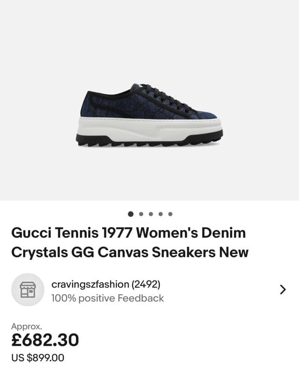 Продаю женские кроссовки  GUCCI ,  Tennis 1977 — 4
