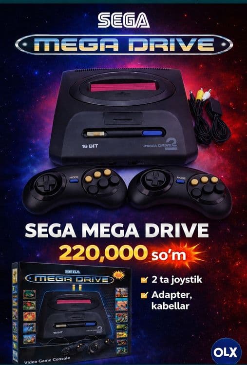 Sega Mega Drive 16-bit  100% yangi — 1