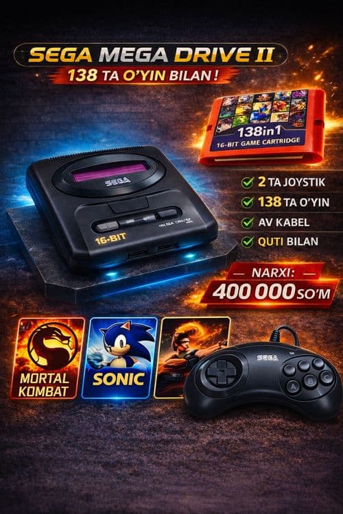 Sega Mega Drive 16-bit  100% yangi — 3