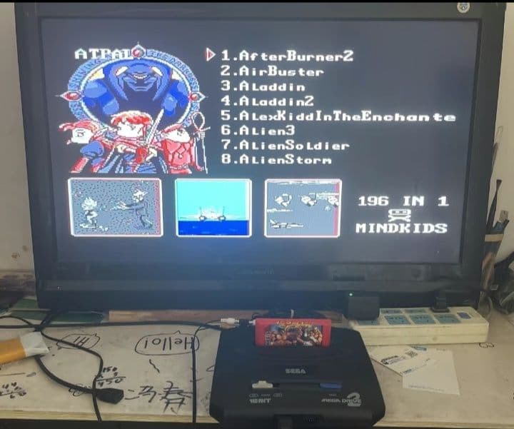 Sega 16 bit konsoli uchun kartrij (196 in1) — 3