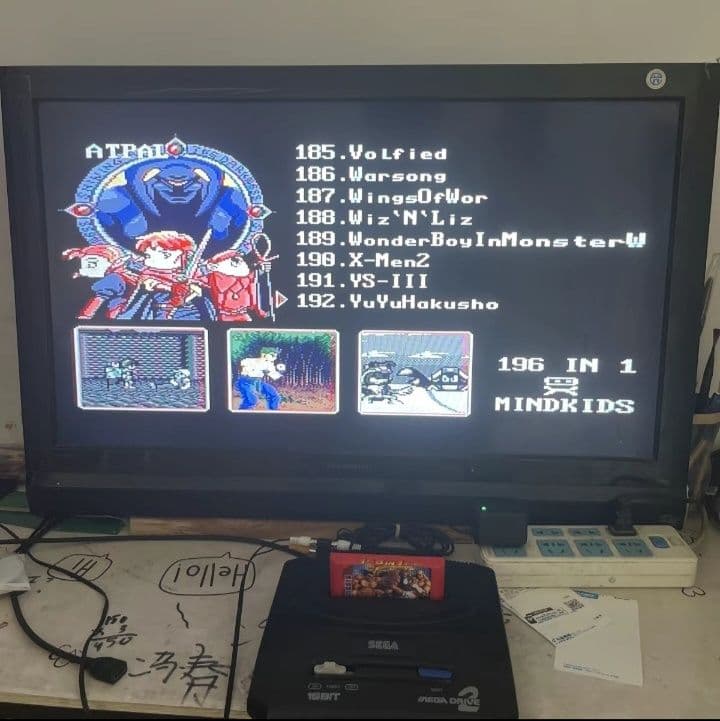 Sega 16 bit konsoli uchun kartrij (196 in1) — 5