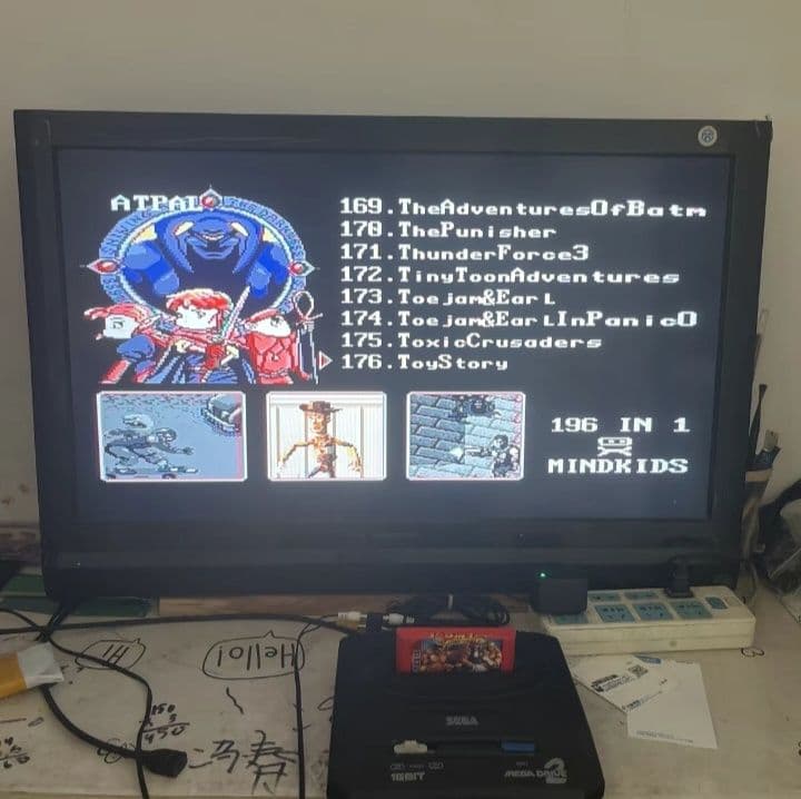 Sega 16 bit konsoli uchun kartrij (196 in1) — 6