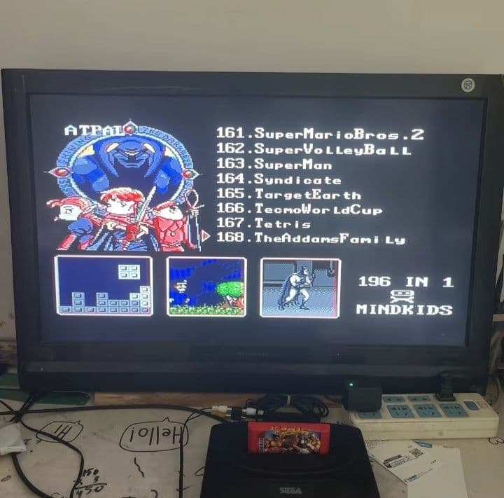 Sega 16 bit konsoli uchun kartrij (196 in1) — 7