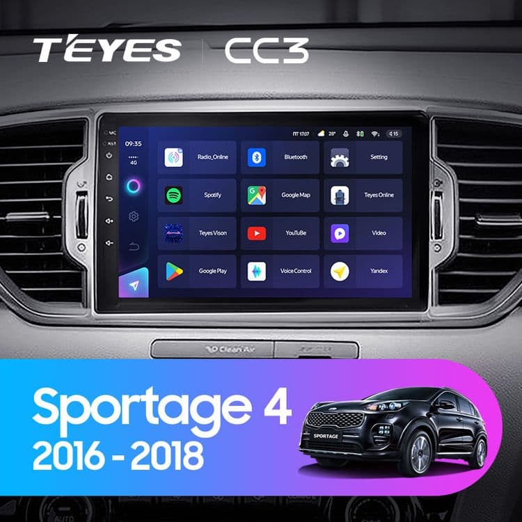 Kia Sportage A+B 2016/2018 ramka Teyes monitor uchun
