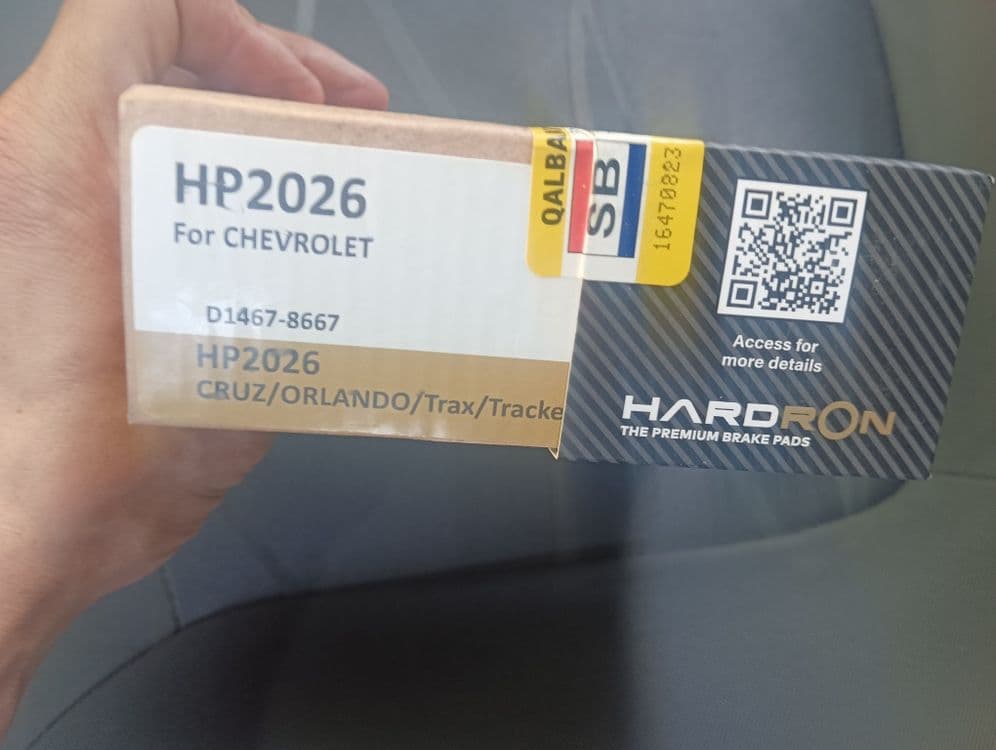 Hardron HP2026 tormoz kolodkalari – Chevrolet TRACKER ORLANDO CRUZE — 2