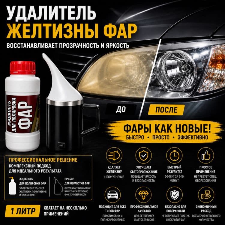 Химическая полировка фар и аппарат — 1