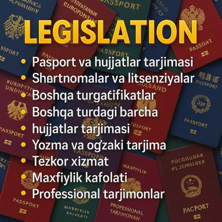 Tarjimonlik xizmati/наторильные переводы документов — 1