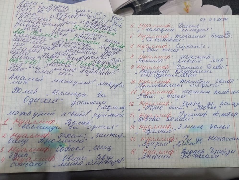 талабаларга конспект езаман — 1