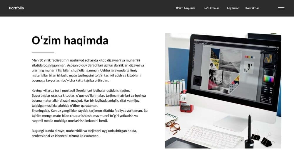 Tarjimon | Kitob dizayneri | Muharrir — 2