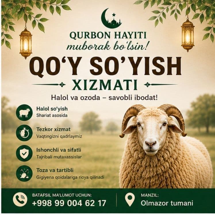 qassob xizmati 24/7 — 1