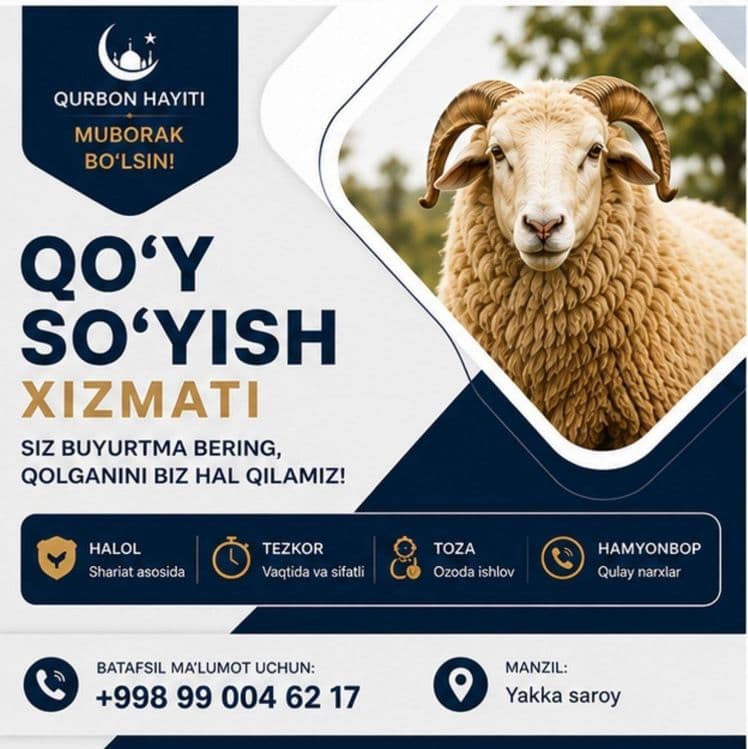 qassob xizmati 24/7 — 2