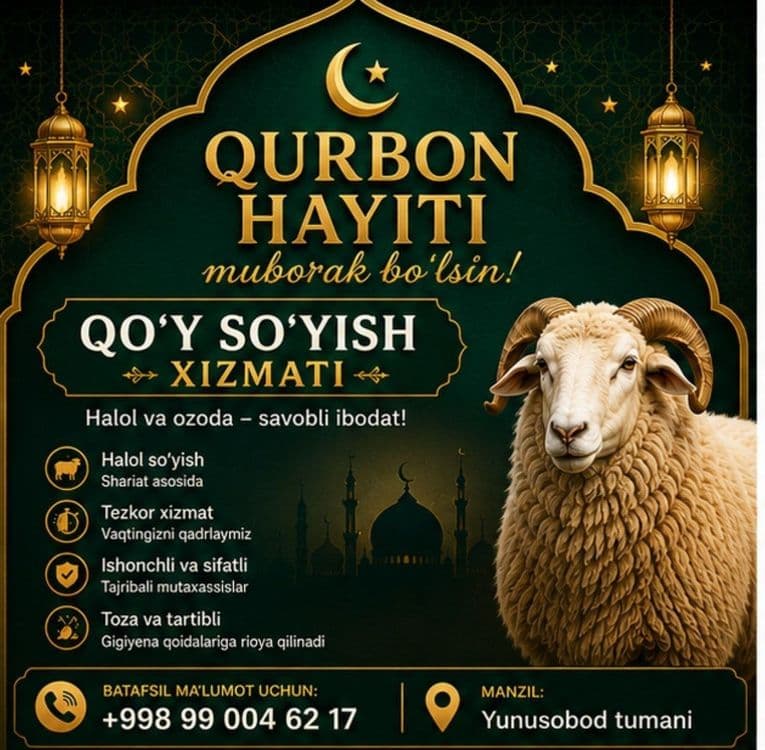qassob xizmati 24/7 — 3