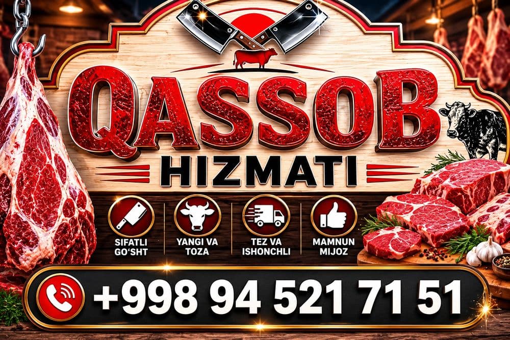 Qassob hizmati Halol va Sifatli — 1