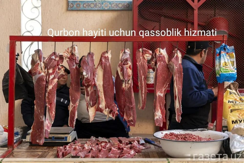 Qurbon hayiti uchun. Qassoblik hizmati qoy va mol soʻyamiz borib yoki — 1
