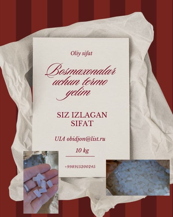 Bosmaxonalar uchun termoyelim oliy sifat va tanlov — 1