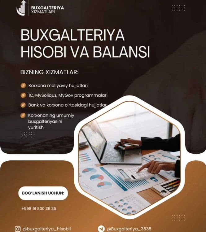Sifatli buxgalteriya xizmatlari / Качественные бухгалтерские услуги