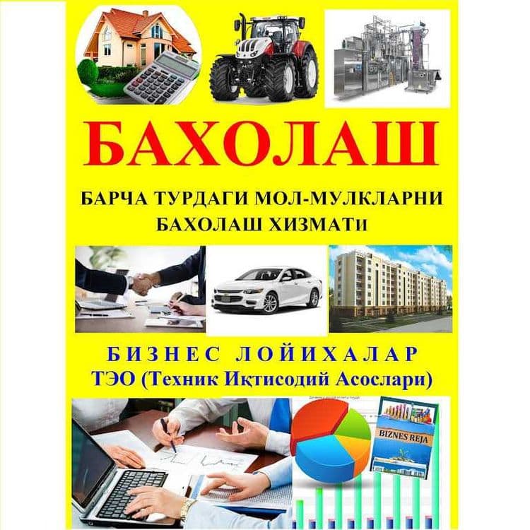 Бахолаш. Оценка (бизнес планов ва ТЭО) Лойиха бахолаш хизмати — 1